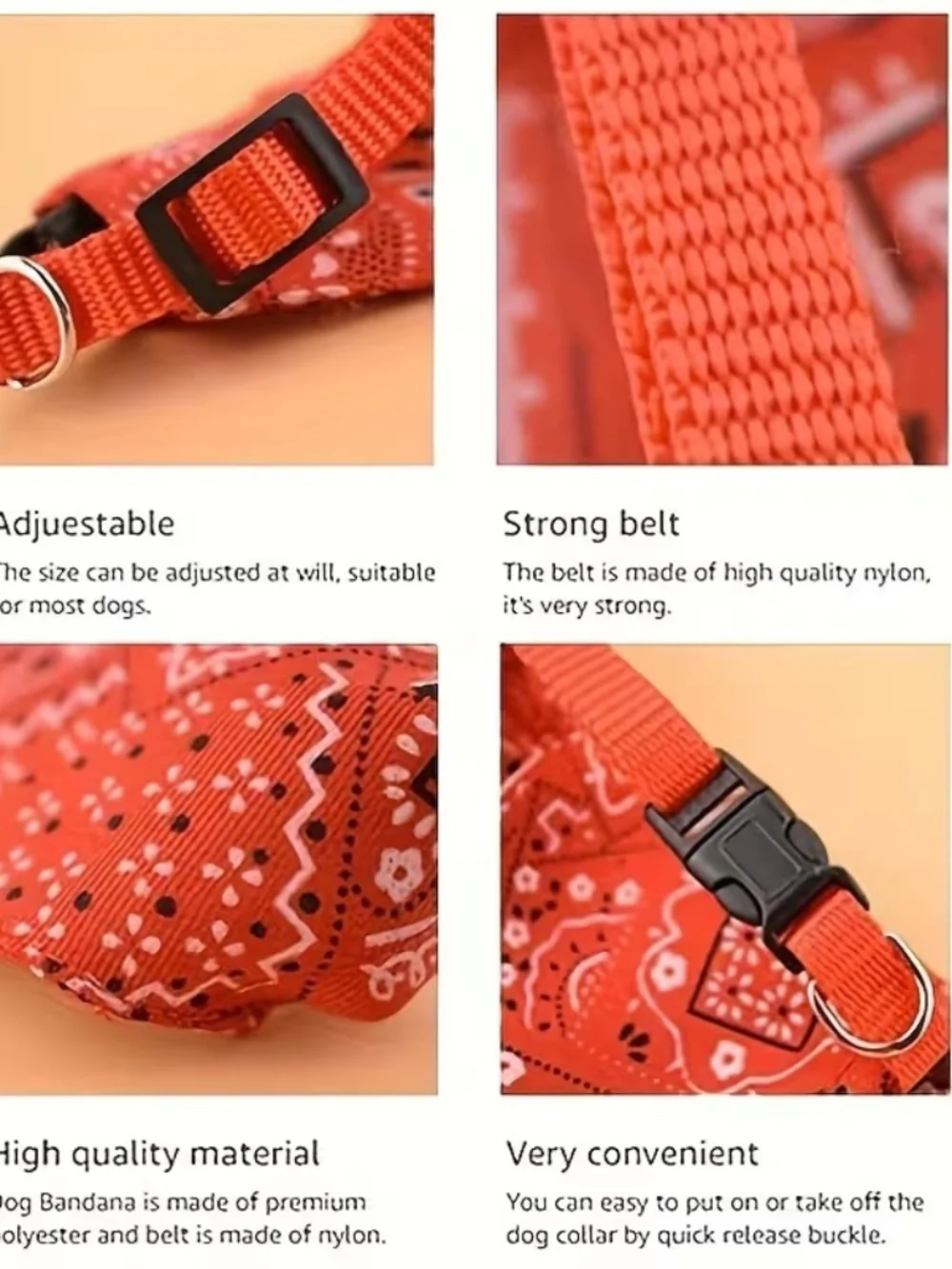 Dog Bandana 4pcs